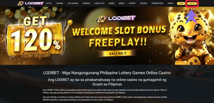 LODIBET Online Casino click registration interface