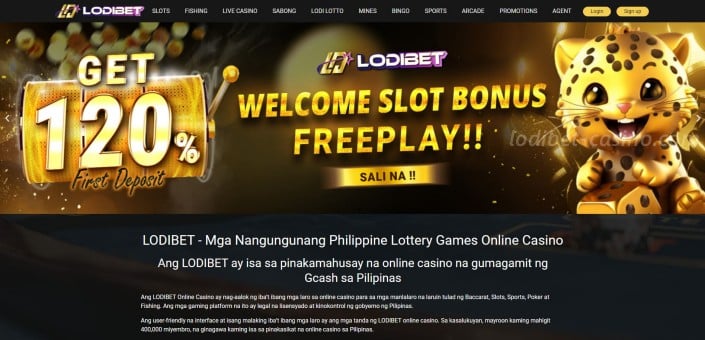 LODIBET Online Casino home page interface