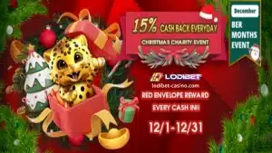 LODIBET Christmas charity event 15% cash back